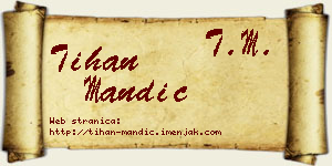 Tihan Mandić vizit kartica